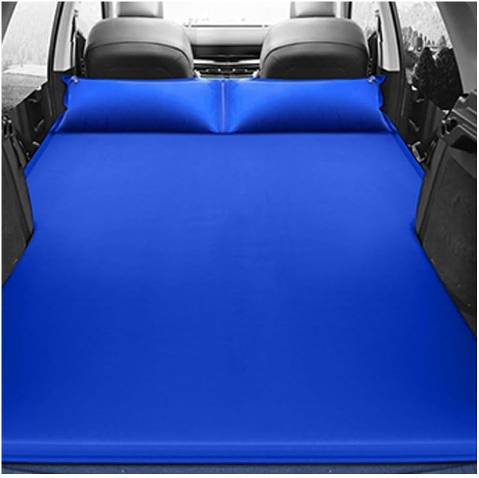 IONZS Car Double Airbed for Land Rover Defender Discovery 3 4 5 Range Rove Evoque Freelander,Blow Up Bed Inflatable Camping Mattress,Sleeping Mat Self Inflating Built In Pillow,A/Blue