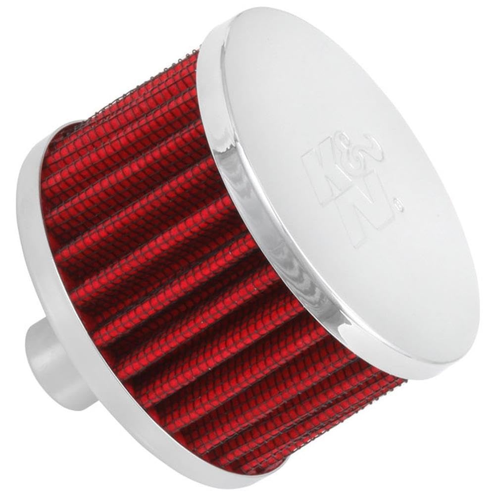 K&N Vent Air Filter/Breather: High Performance, Premium, Washable, Engine Filter: Flange Diameter: 0.75 In, Filter Height: 2 In, Flange Length: 0.875 In, Shape: Breather, 62-1160
