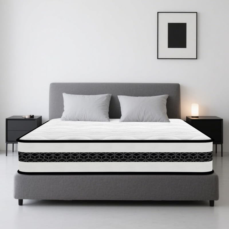 Colchón Viscoelástico 140x190 cm - Ergonómico Confort y Soporte - Multicapa Colchón Cara Verano/Invierno - Altura 28cm Firmeza Media - Transpirable y Hipoalergénico - Antiácaros - Certificado Oeko-Tex