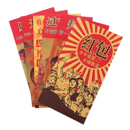 Pochettes cadeaux du Nouvel An : lot de 60 enveloppes rouges thématiques Année du Bœuf