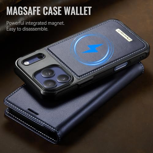 PlusnapX for iPhone 17 Pro Max 2in1 Detachable Wallet Phone Case, Deep Blue by PlusnapX - Used condition - Image 8