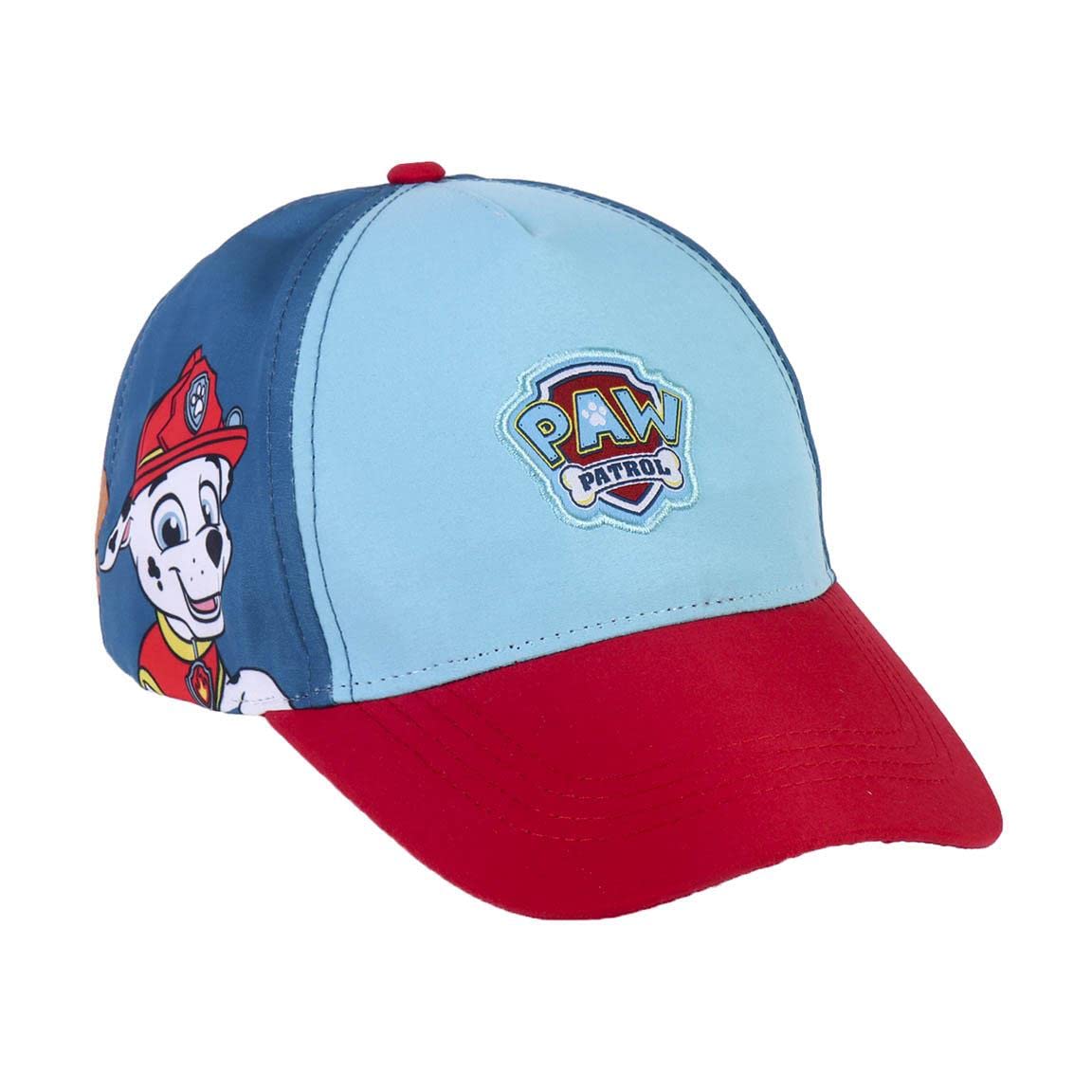 CERDÁ LIFE'S LITTLE MOMENTS Gorra con Visera Curva de La Patrulla Canina - Tricolor - Apta de 4 a 8 Años - Con Material Brillante - Gorra para Niños con Velcro Trasero Ajustable - Producto Original Diseñado en España