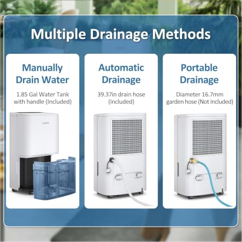 Image of Waykar 140 Pints Energy Star Dehumidifier for Basement up to 6,500 Sq. Ft. | Self-Drying, 1.85-Gallon Water Tank with Drain Hose, Ideal for Commercial and Industrial Room, Warehouse, Storage, Garage