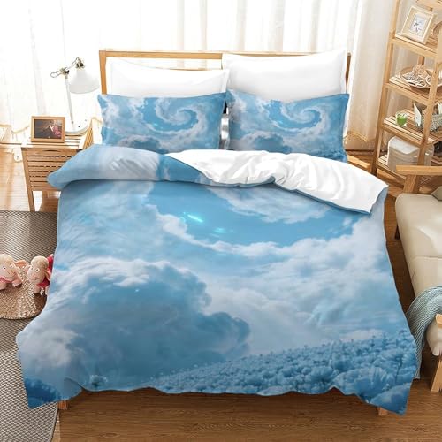 Housse de Couette Nuages 3D Ensemble de Literie Microfibre Adulte 135x200 - 2