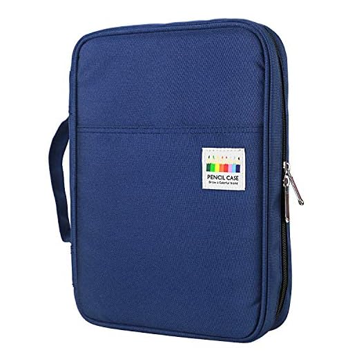 YOUSHARES 166 Slots Caja de Lápices de Colores, 110 Ranuras Gel Plumas FO Organizador de la Caja para Colorear, Práctico Soporte de Lápiz de Color Multicapa (Azul)