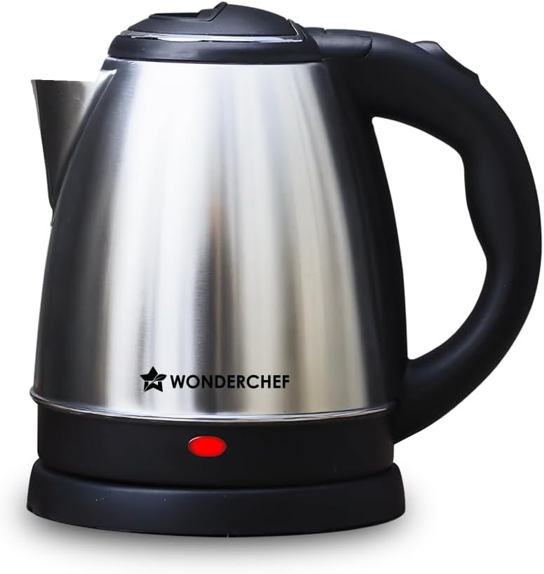 Acura Stainless-steel Electric Kettle | 1.5 L | Auto Shut-off | 360 Degree Swivel Base | Thermostat Control | Power Indicator | 1-year Warranty