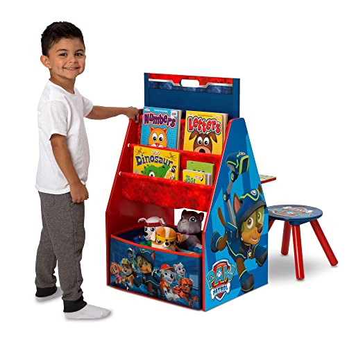 Image of Delta Children Deluxe Kids Art Table | Easel, Desk, Stool, Toy Organizer, Nick Jr. PAW Patrol