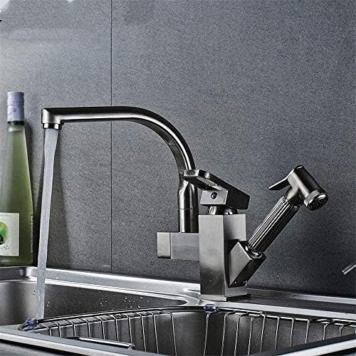 Mitigeur cuisine extractible chromé double jet pour évier