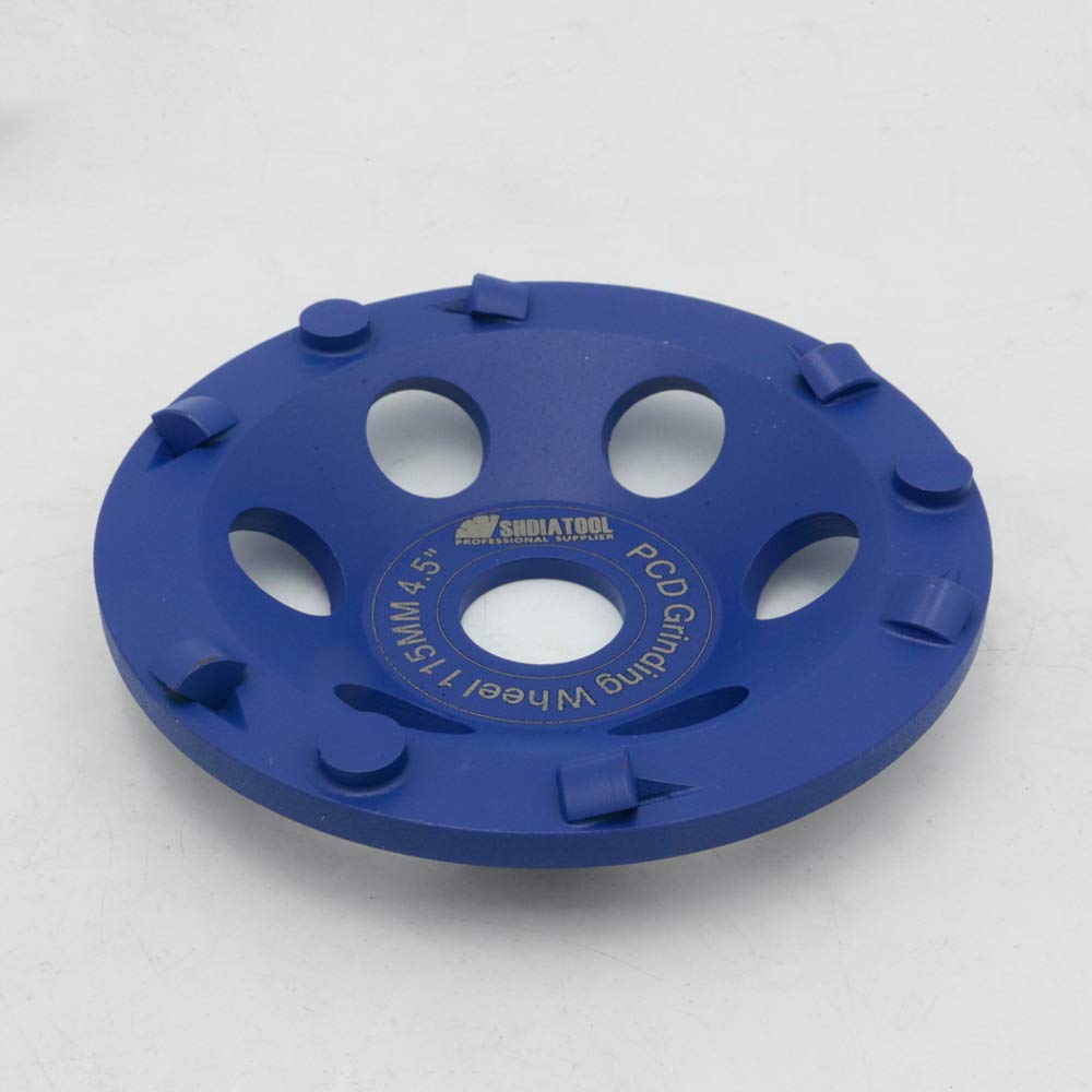 SHDIATOOL Diamond PCD - Rueda de molienda (policristalina, 22,23 mm, para quitar pintura epoxi, 115mm, azul, 1