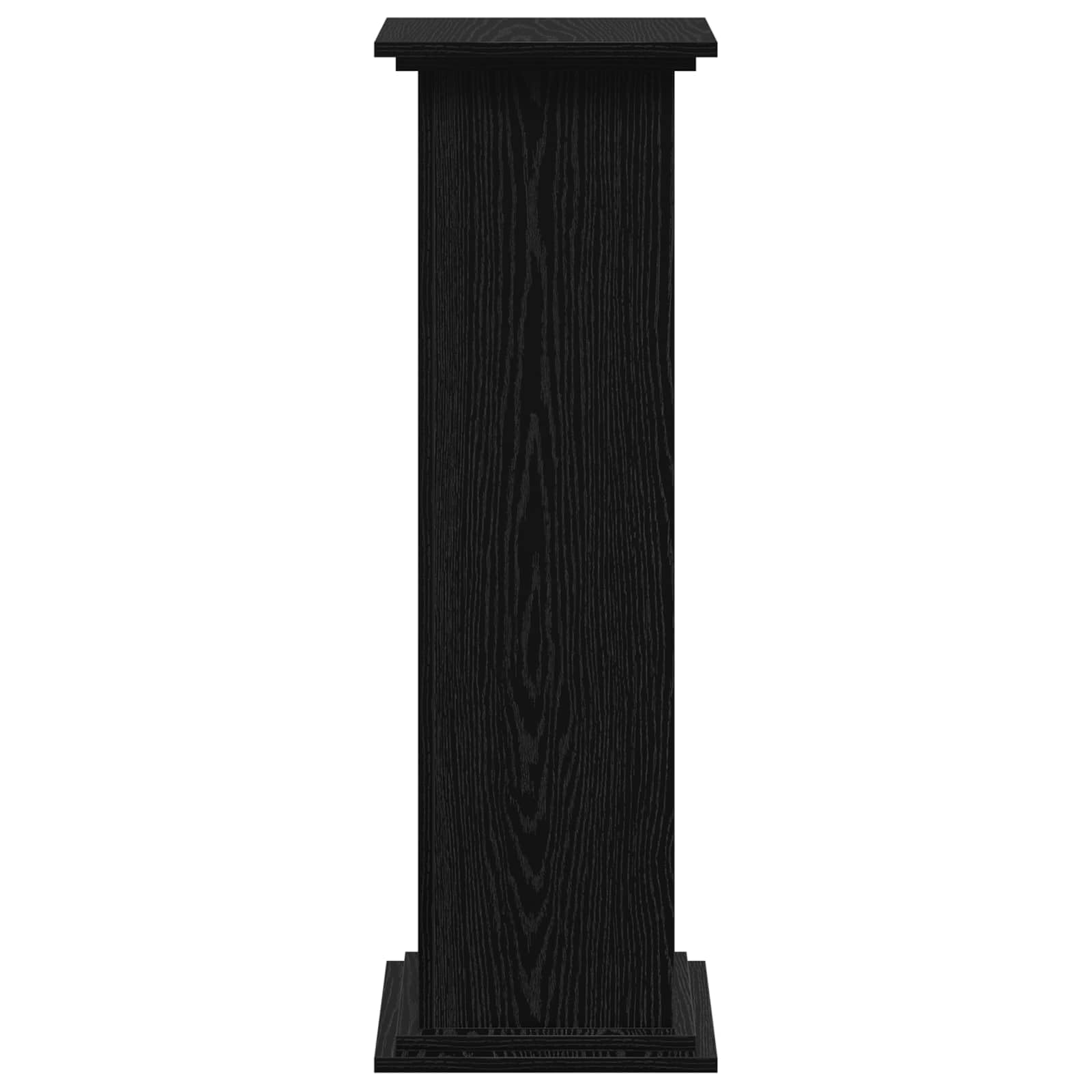 Soporte para plantas con aspecto de roble negro, 33 x 33 x 100 cm, resistente a la intemperie, material de madera, interior y exterior, versátil para balcón, terraza, jardín, salón