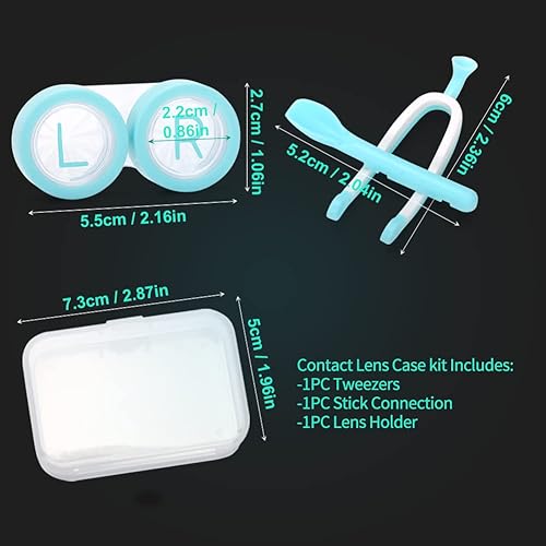 Miniatura 4 de ofone Herramienta de eliminación de lentes de contacto, aplicador de lentes de contacto con pinzas para estuche de lentes, cuchara de silicona