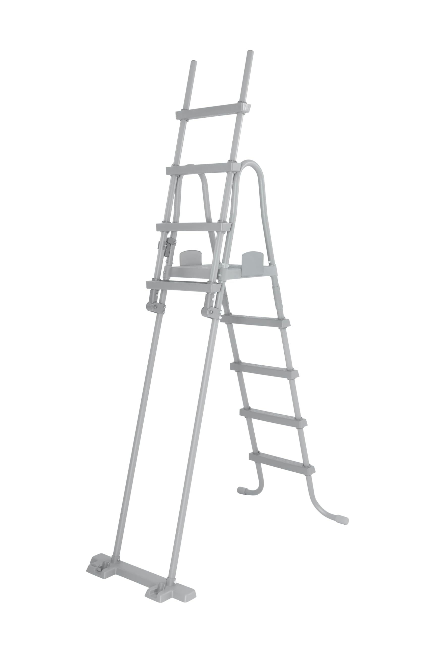 Echelle de sécurité 2x4 marches avec Plateforme pour Piscine 132 cm