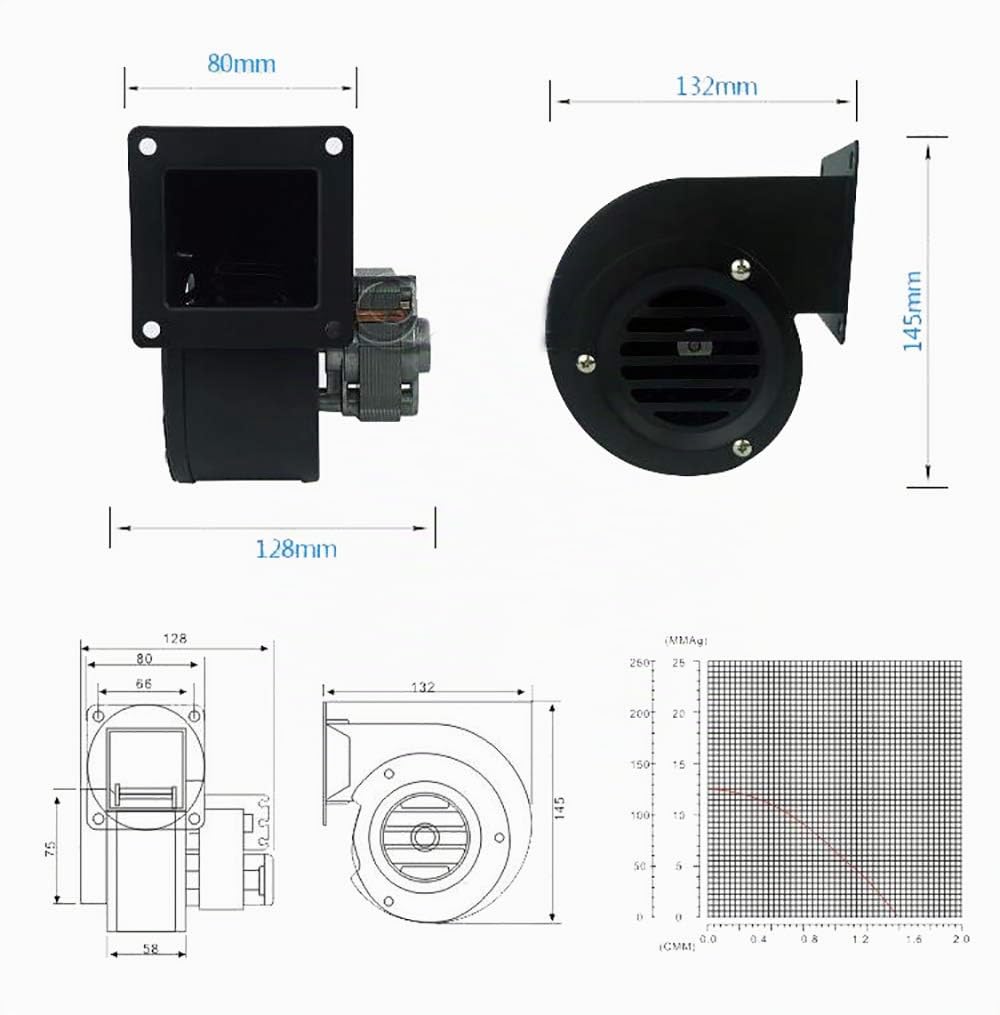 Ventilatore Centrifugo, Caldaia Sirocco | Gassificatore Camino 220V 20W 2500RPM CYZ076