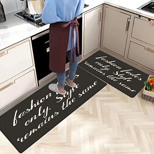 Küchenteppich-Sets 2-teiliges Küchen-Fußmatten-Set,Form Kleid verblasst...