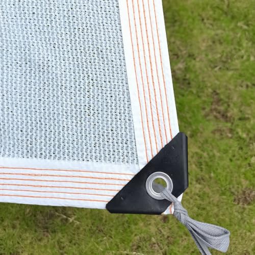 Filet d'ombrage blanc à œillets 60% pour protection solaire de terrasse - 3