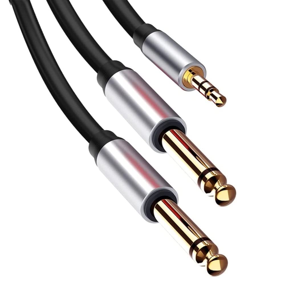 H-its Kabel : ( 3 Meters 3.5mm to 6.35mm Cable - 3.5 mm 1/8" TRS to Dual 6.35mm 1/4" TS Mono Y-Cable Splitter Cord Compatible for iPhone, iPod, CD Player, Multimedia Speakers (B0B17G3843) Amazon Price History, Amazon Price Tracker