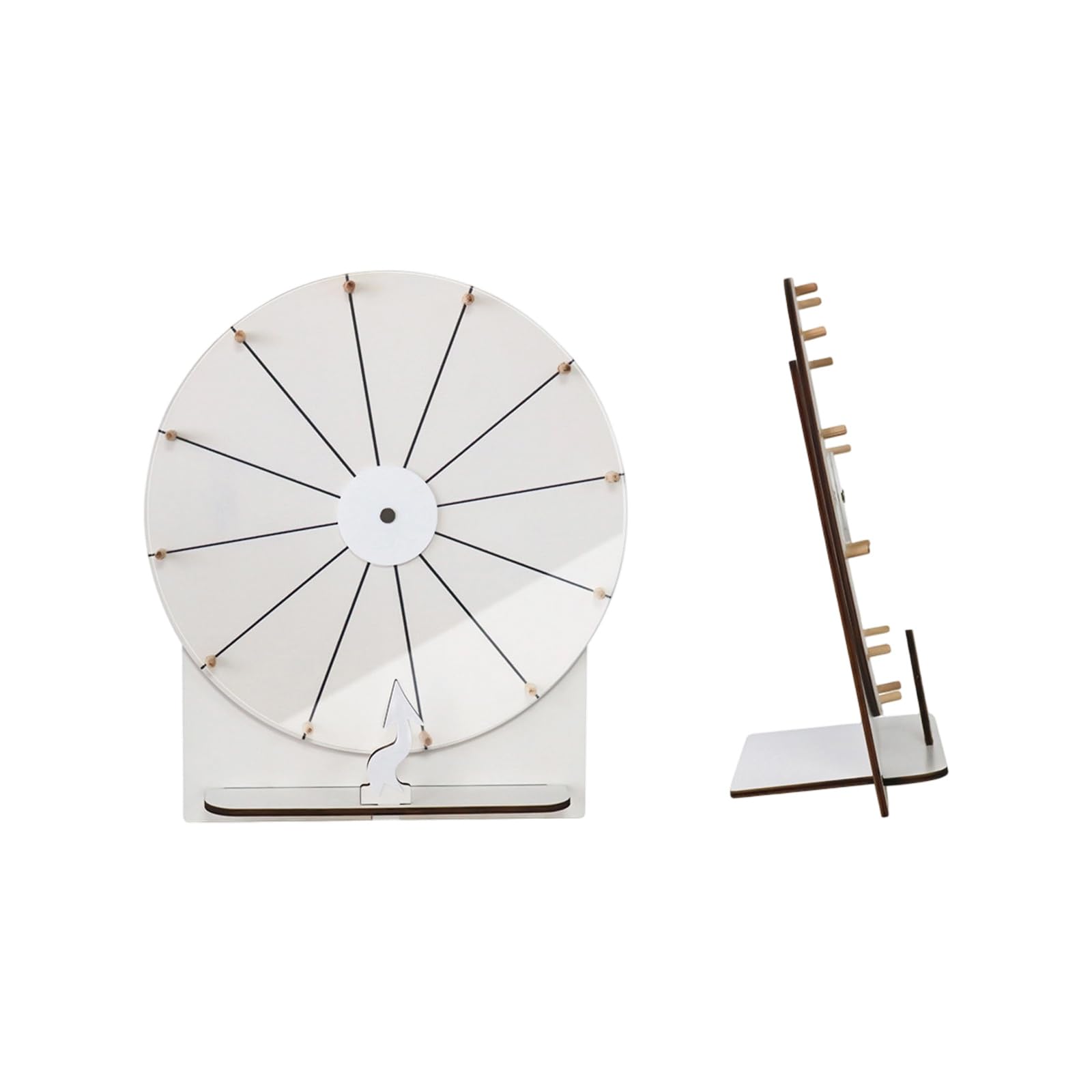 Kfwfuaee Erasable Rotating Wood Lottery Wheel Multipurpose Writable Prize Wheel for Festival Celebration and Classroom Game Erasable Wooden