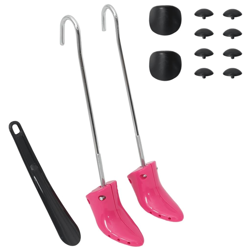 vidaXL Allargatore per Stivali con Calzascarpe Rosa EU 34-40 Plastica