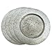SARO LIFESTYLE CH372.S13R Sousplat Collection Galvanized Finish Distressed Metal Charger Plate, Silver, 13