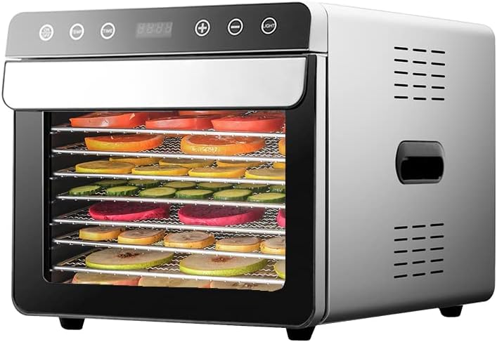 Hakka - Deshidratador de alimentos, máquina deshidratadora de alimentos de 8 bandejas para carne seca verduras, frutas, carne, golosinas para