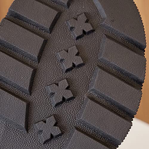 Girls Waterproof Leather Lace-Up Knee High Winter Fashion Mid Calf Combat Riding Boots (Toddler/Little Kid/Big Kid)4