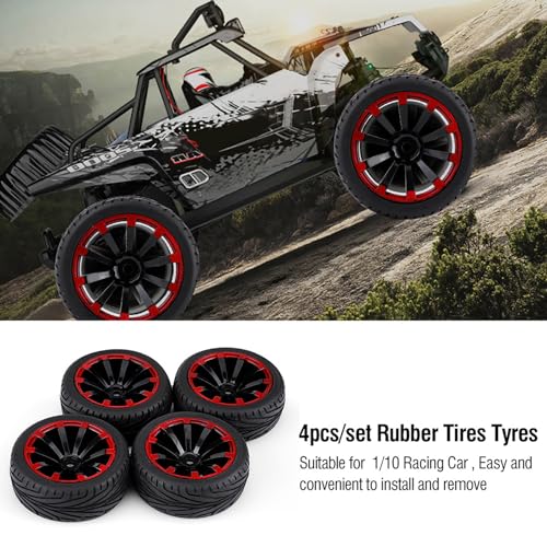4 Stücke Fernbedienung Auto Gummireifen Racing Off-Road Fahrzeug Felge für RC 1:10 Autoteil( 10 Löcher)