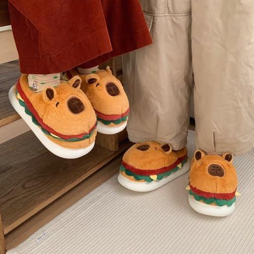 Chaussons capybara d'hiver en coton de qualité avec plateforme antidérapante - 7