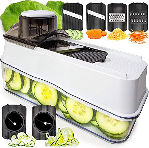 Fullstar Mandoline Slicer Spiralizer Vegetable Slicer - Veggie Slicer 6-in-1 Mandoline Food Slicer