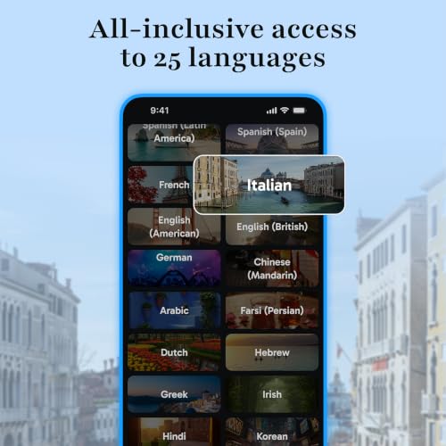 Image of Rosetta Stone Sapphire Learning Software, ALL 25 Languages Included, 12 Month Subscription, Compatible with PC, Mac, iOS, Android, Online Code, Learn to Speak Spanish, French, English, Japanese, German, Italian and More