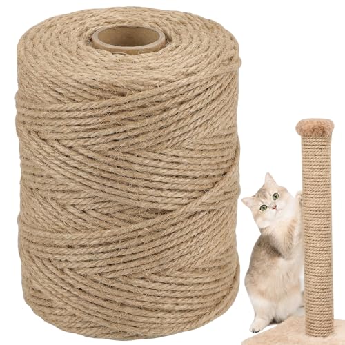 Sisal Rope for Cats, 1/4" x 164ft, Scratching Post & Crafts