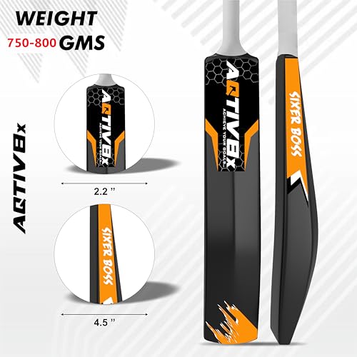Image of Cricket Set with Golden Plastic Bat for Outdoor Sports Tournament, Gully Matches & Practices, Hard Plastic Cricket Kit for Men, Women, Boys & Girls