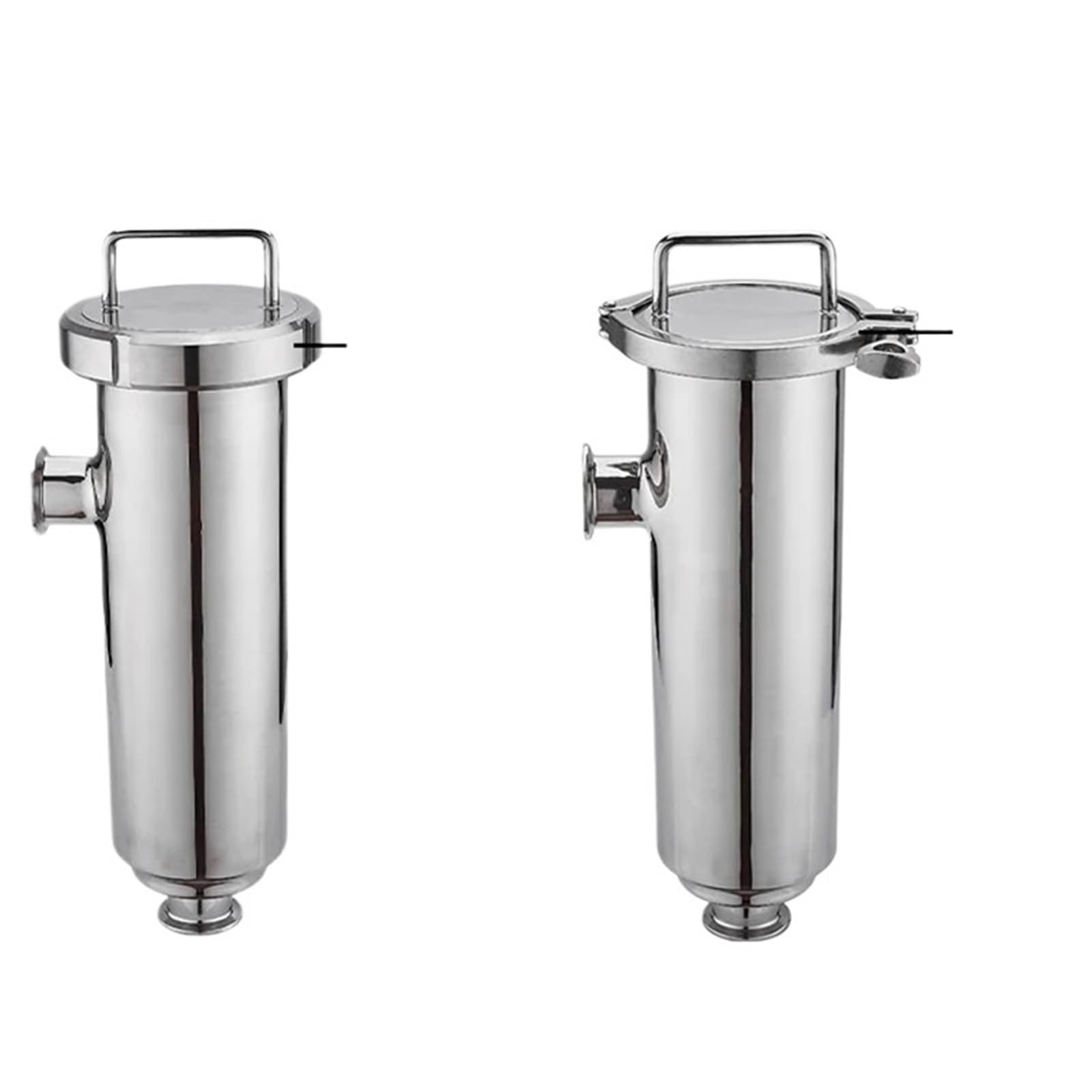 Sanitarny typ kątowy filtr trójzaciskowy wkład do rury wodnej ze stali nierdzewnej szybka instalacja filtr dupleksowy (63 mm x zacisk 77,5, typ złącza pod napięciem)