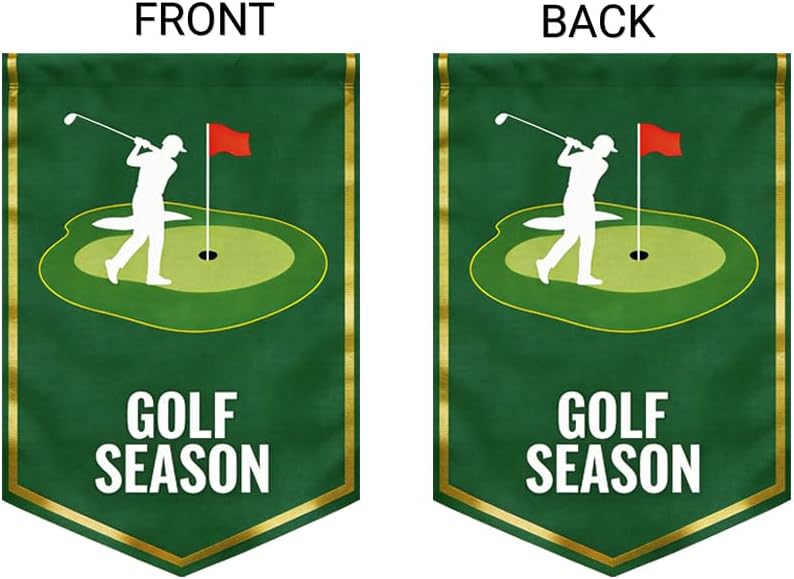 Golf Season Garden Flag, Burlap, Double Sided, 12 x 18 Inch, Outdoor Yard Decoration