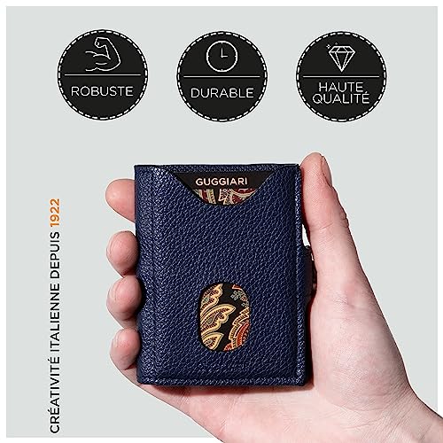 Image of GUGGIARI Men's Zip Wallet, Coin Pocket, RFID Blocking, Notte, S, Casual