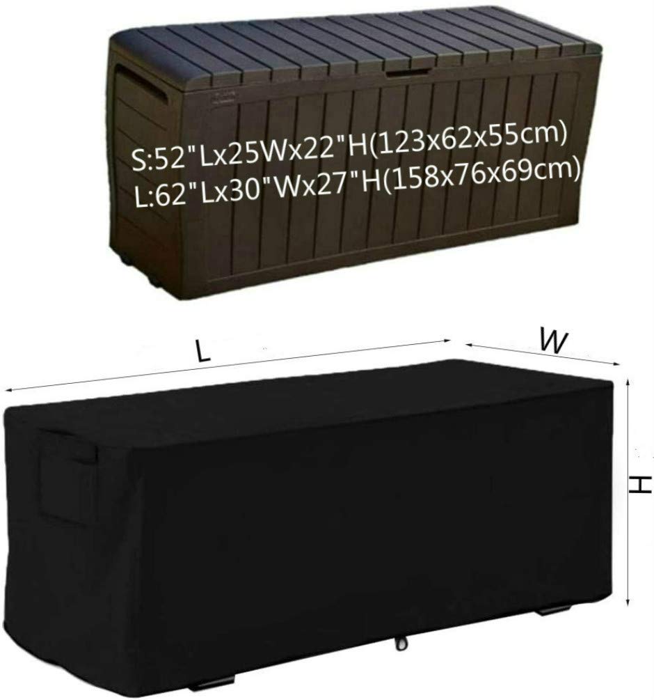 Housse imperméable pour meubles d'extérieur pour patio, terrasse, coffre et banc ottoman, marron, 157,5 x 76,2 x 68,6 cm – Solution de protection et de rangement pour votre jardin