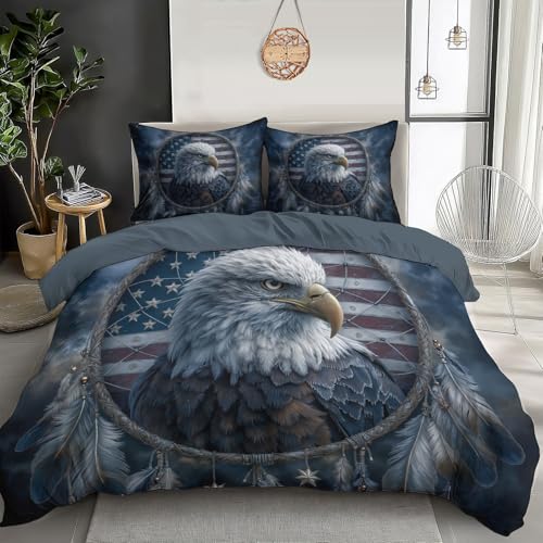 Housse de couette 240x260 drapeau national attrape-rêves aigle enfant - 2