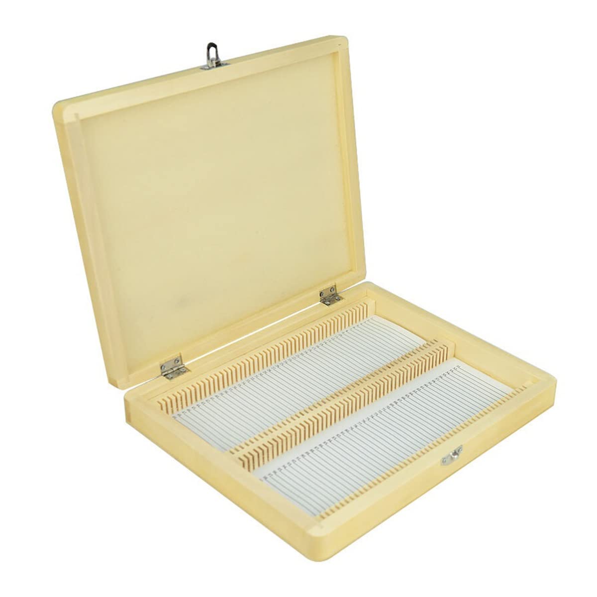 Lab Microscope Accessories Wooden Microscope Specimen Sample Slides 100pcs Slides Biological Section Slide Box 1PC