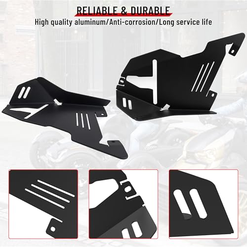 Image of Front Splash Guards Protectors for Can-Am Ryker, Black Aluminum A-Arm Protectors for Can-Am Ryker 600 900 Sport & Ryker Rally Edition All Models, Replace #219400863