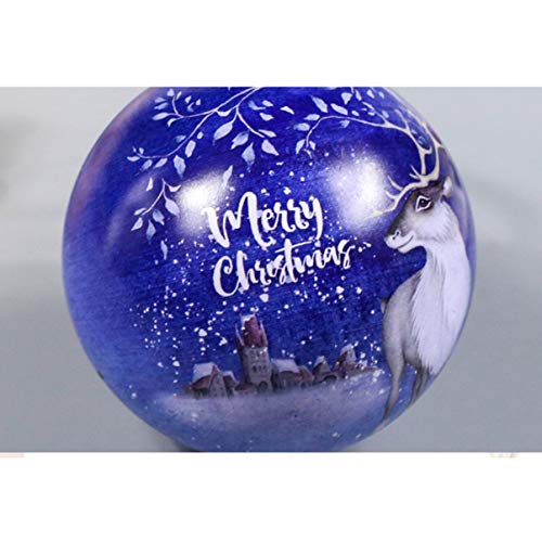 Toddmomy 5Pcs Christmas Tinplate Candy Ball Box Fillable Christmas Tree Balls Pendant Xmas Hanging Ornament #TOP7