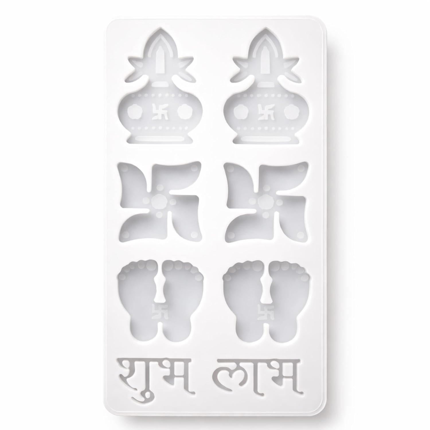 Resin Molds Shubh Labh Silicone Mould Fondant Keychain Mold Wax Topping Epoxy Moulds Resin Art Crafts Diwali Swastik Kalash Candle Making-image-14