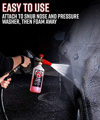 Adam's Standard Foam Cannon & Snub Nose Combo - Foam Cannon Soap Sprayer For Car Wash, Patio & House Cleaning | Sprayer Cleaner Cannister For Pressure Washer #TOP2