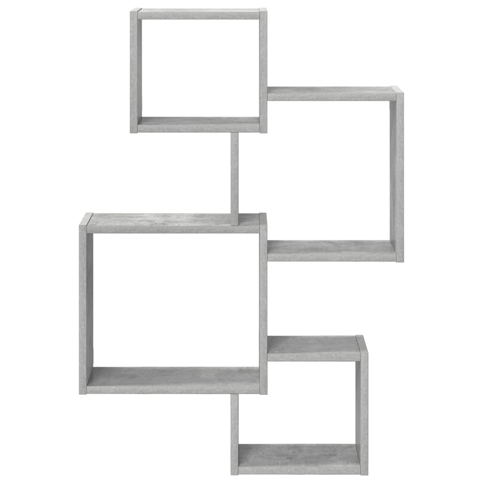 Wandwürfelregale Wandhalterung Grau aus Holzwerkstoff 64 x 13,5 x 91,5 cm platzsparend für Wohnzimmer Schlafzimmer Büro mit Stauraum und moderner Aufbewahrung