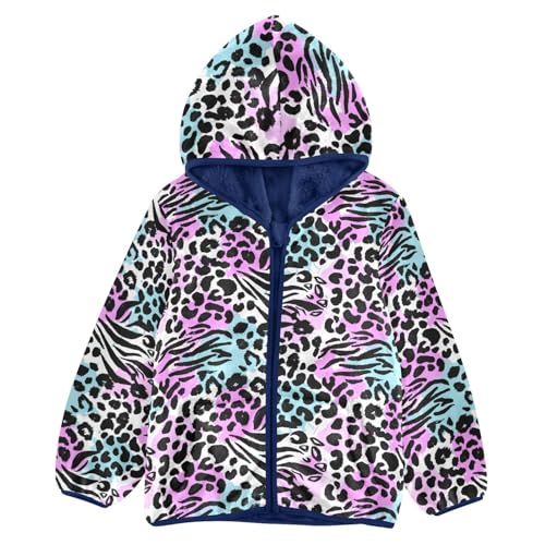 Color Stripe Toddler Fleece Jacket Baby Boys Hooded Zipper Long Sleeve Thick Warm Outerwear 3-10 Years