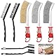 7 Stück Drahtbürste Set, Stahlbürste mit Messingbürste Grill, Edelstahlbürste und Nylonbürste, Metallbürste für Holz, Bohrer, Reinigung Schweißschlacke, Rostentfernung, Drahtbürsten Set