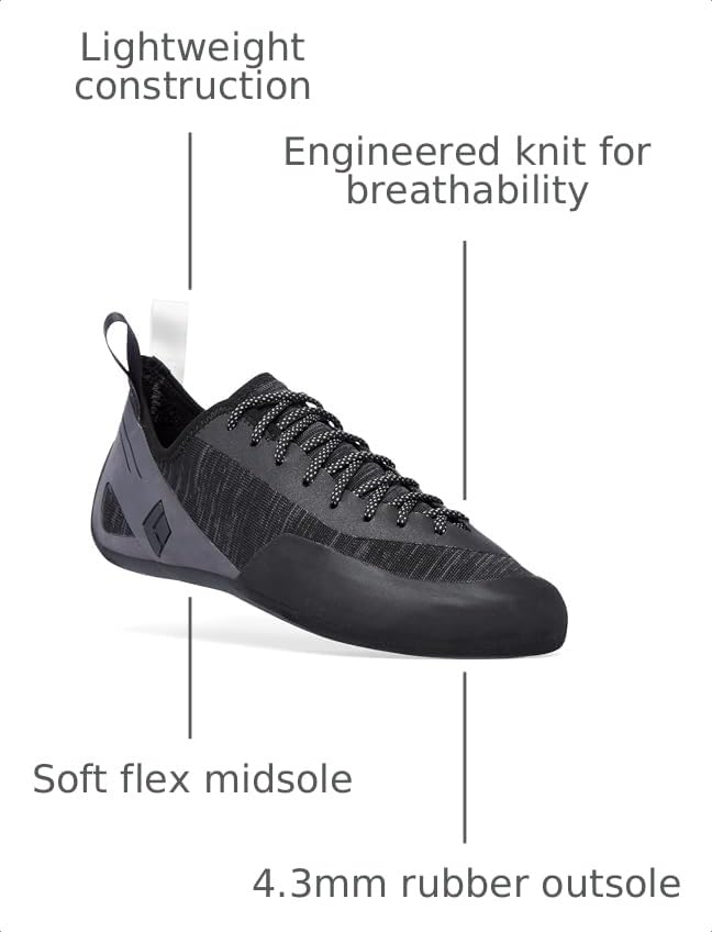 Image of BLACK DIAMOND Men's Momentum Lace or Strap Rock Climbing Shoes, Gym /Outdoor