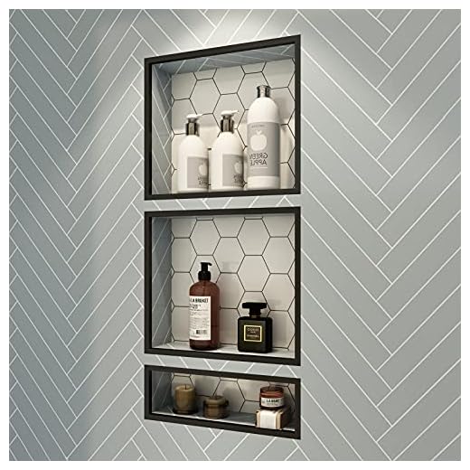 Uni-Green Tile Shower Niche 16"X34",Recessed Shower Shelf-Yellow