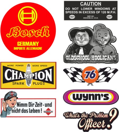 cut-it folientechnik & design MG626 / 8X Aufkleber Breite je ca. 6,5cm Vintage Oldtimer Retro Oldschool USA V8 Youngtimer Auto Dekor Hotrod Muscle Car Airride cut-it folientechnik & design MG626 / 8X Aufkleber Breite je ca. 6,5cm Vintage Oldtimer Retro Oldschool USA V8 Youngtimer Auto Dekor Hotrod Muscle Car Airride