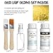 Gold Leaf Kit, Gilding Adhesive 200ml Set, Water Based Adhesive and Protective Varnish Whit Gold Leaf Sheet 100 pc, for Craft Supplies, Painting, Resin Arts Furniture and Decoration
