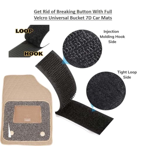 Image of CARNEST 7D Luxury Leather Car Floor Mat | 100% Waterproof, Dustproof & Anti-Slip | Universal Fit Compatible with (Dzire 2017,Black)