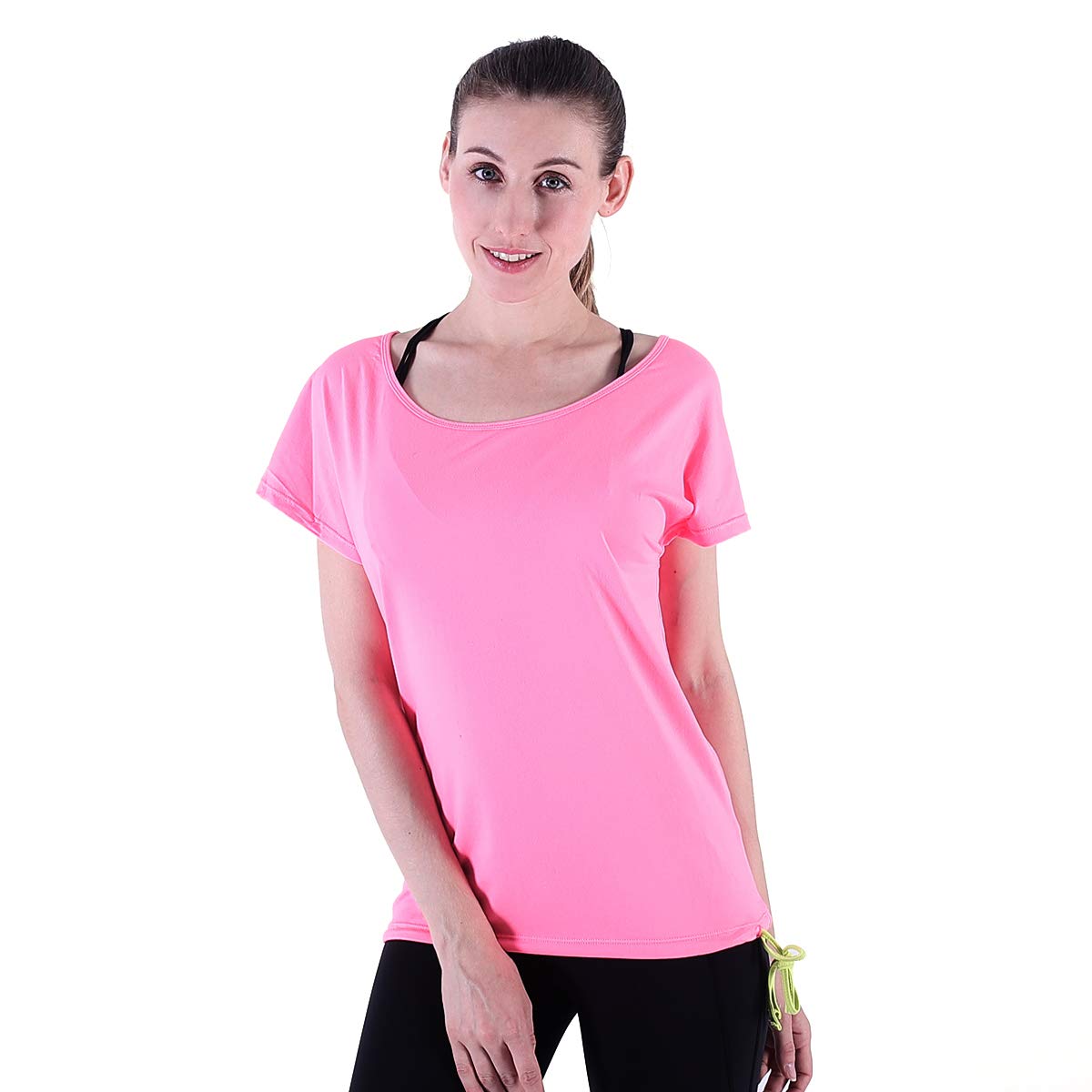 Junbaoer Women's Running T-Shirt Yoga Gym Short Sleeve Tops Loose